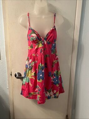 Hollister Pink Floral Juniors Dress Size M